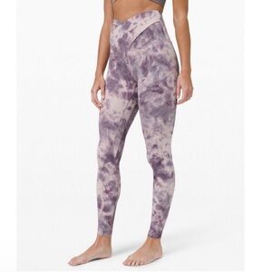 Lululemon Align Pant 28” *Criss Cross Waist Diamond Dye Purple Size 4